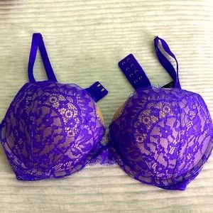 Purple lace Victoria Secret Padded bra 34C